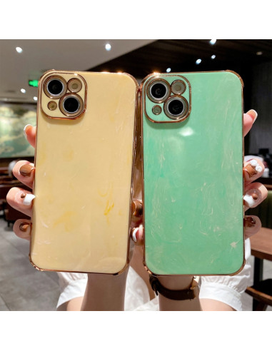 Cover iPhone 13 Pro Marmo Antiurto Giallo | Melacompro