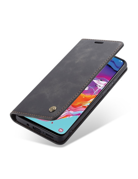 Cover Galaxy A70 Pelle Portafoglio Nero | Melacompro