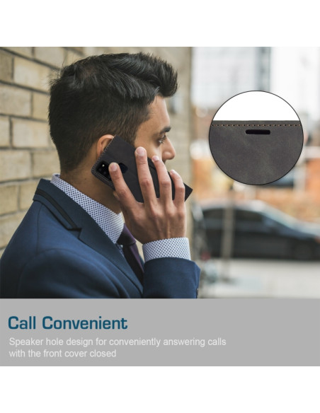 Cover Galaxy A21S Pelle Portafoglio Nero | Melacompro