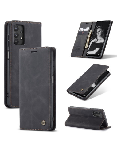 Cover Galaxy A32 5G Pelle Marrone Nero | Melacompro