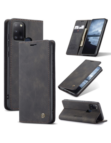 Cover Galaxy A21S Pelle Portafoglio Nero | Melacompro