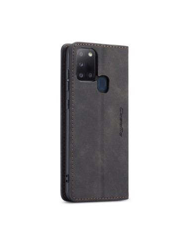 Cover Galaxy A21S Pelle Portafoglio Nero | Melacompro