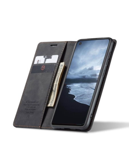 Cover Galaxy A21S Pelle Portafoglio Nero | Melacompro