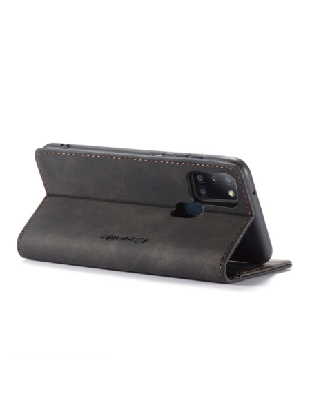 Cover Galaxy A21S Pelle Portafoglio Nero | Melacompro