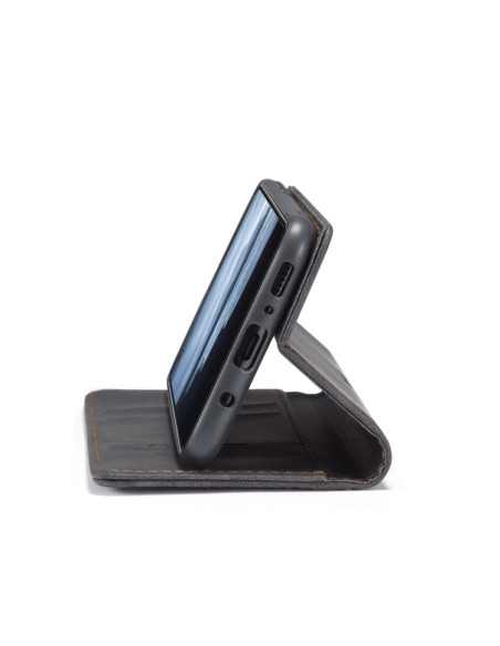 Cover Galaxy A21S Pelle Portafoglio Nero | Melacompro