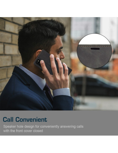 Cover Galaxy A41 Pelle Portafoglio Nero | Melacompro