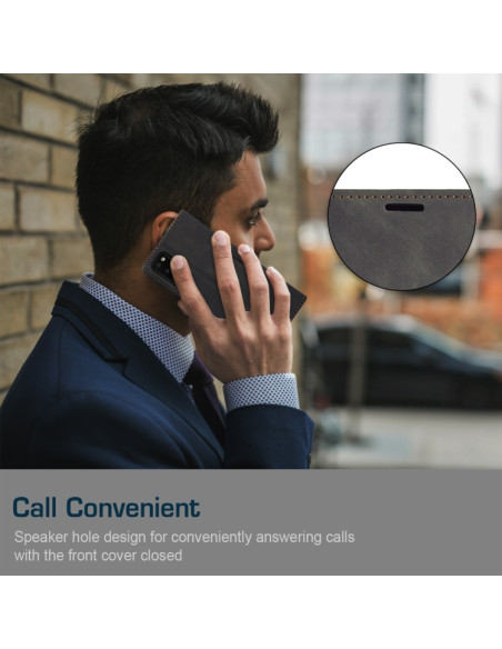 Cover Galaxy A41 Pelle Portafoglio Nero | Melacompro