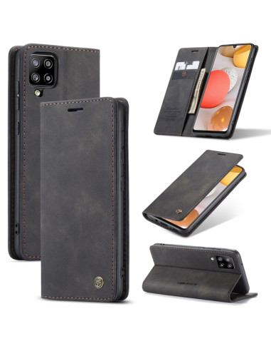 Cover Galaxy A42 5G Pelle Nero | Melacompro