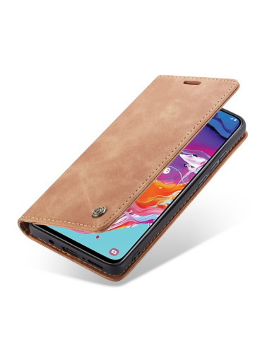 Cover Galaxy A70 Pelle Portafoglio Marrone | Melacompro