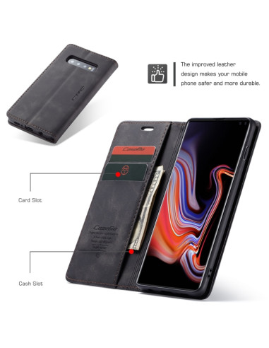 Cover Galaxy S10 Plus Pelle Portafoglio Nero | Melacompro