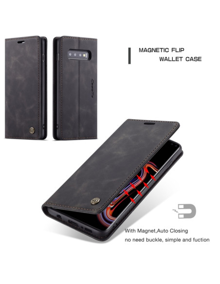 Cover Galaxy S10 Plus Pelle Portafoglio Nero | Melacompro