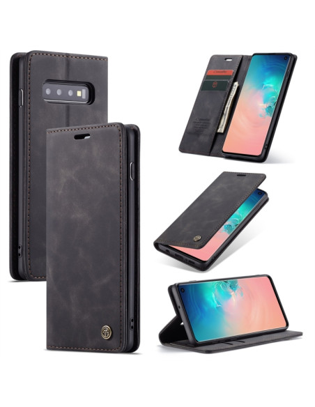 Cover Galaxy S10 Plus Pelle Portafoglio Nero | Melacompro