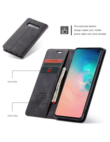 Cover Galaxy S10 Plus Pelle Portafoglio Nero | Melacompro