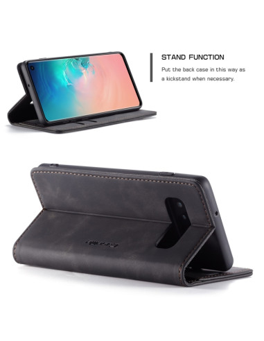 Cover Galaxy S10 Plus Pelle Portafoglio Nero | Melacompro
