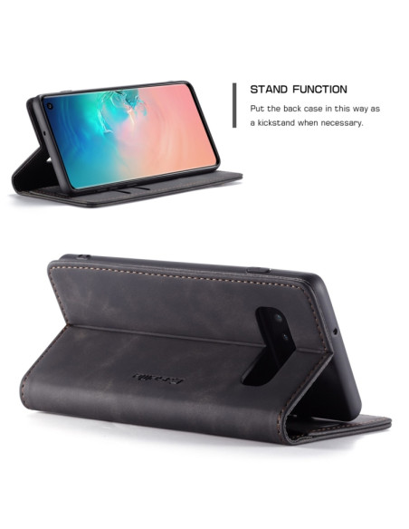 Cover Galaxy S10 Plus Pelle Portafoglio Nero | Melacompro