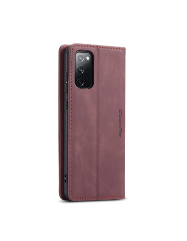 Cover Galaxy S20 FE Pelle Portafoglio Wine Rosso | Melacompro