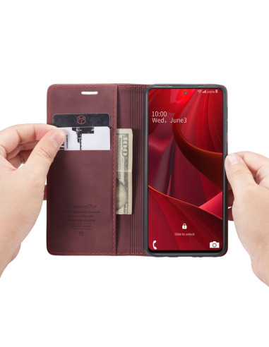 Cover Galaxy S20 FE Pelle Portafoglio Wine Rosso | Melacompro