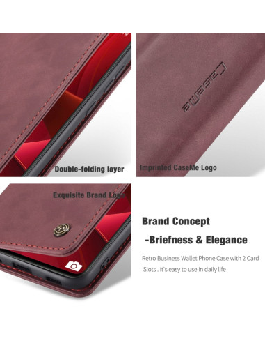 Cover Galaxy S20 FE Pelle Portafoglio Wine Rosso | Melacompro