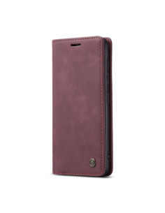 Cover Galaxy A21S Pelle Portafoglio Wine Rosso | Melacompro 2