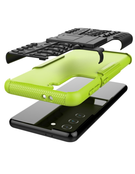 Cover Galaxy S21 5G TPU+PC Antiurto Verde | Melacompro
