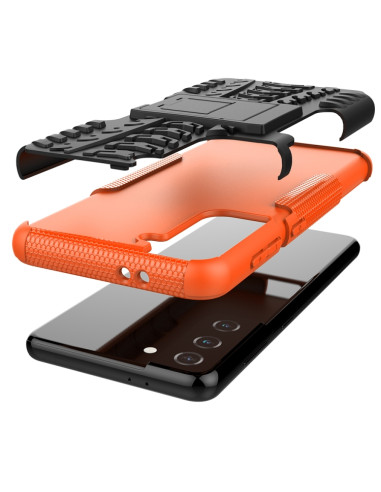 Cover Galaxy S21 5G TPU+PC Antiurto Arancione | Melacompro