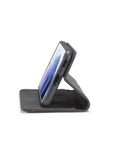 Cover Galaxy S21 5G Pelle Portafoglio Nero | Melacompro