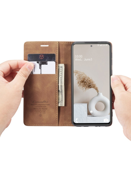 Cover Galaxy S20 FE Pelle Portafoglio Marrone | Melacompro