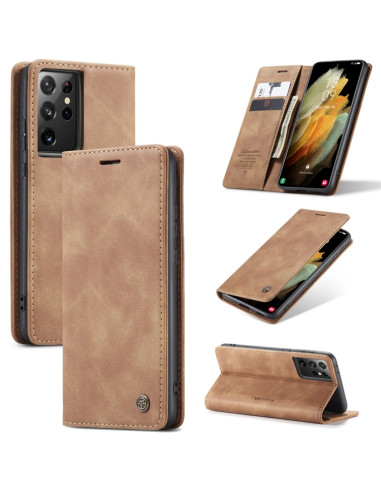 Cover Galaxy S21 Ultra Pelle Marrone | Melacompro