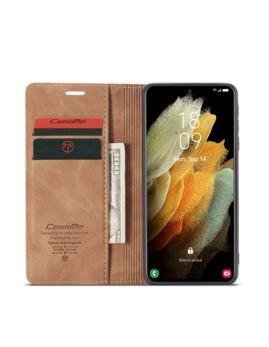 Cover Galaxy S21 Ultra Pelle Marrone | Melacompro