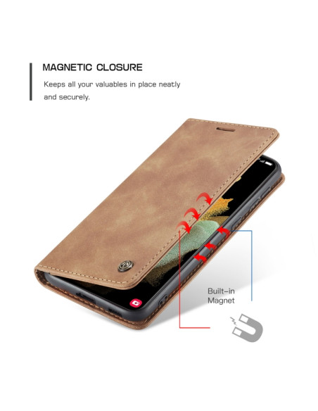 Cover Galaxy S21 Ultra Pelle Marrone | Melacompro