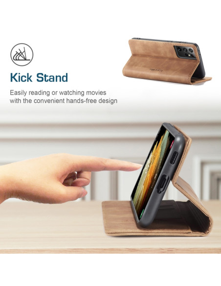 Cover Galaxy S21 Ultra Pelle Marrone | Melacompro