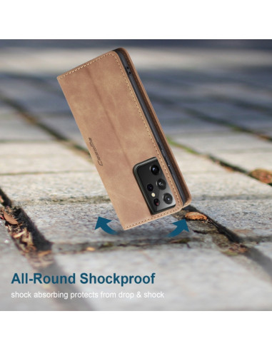 Cover Galaxy S21 Ultra Pelle Marrone | Melacompro