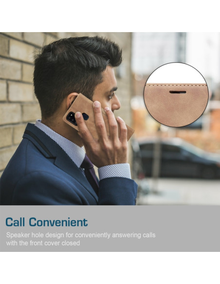 Cover Galaxy A21S Pelle Portafoglio Marrone | Melacompro