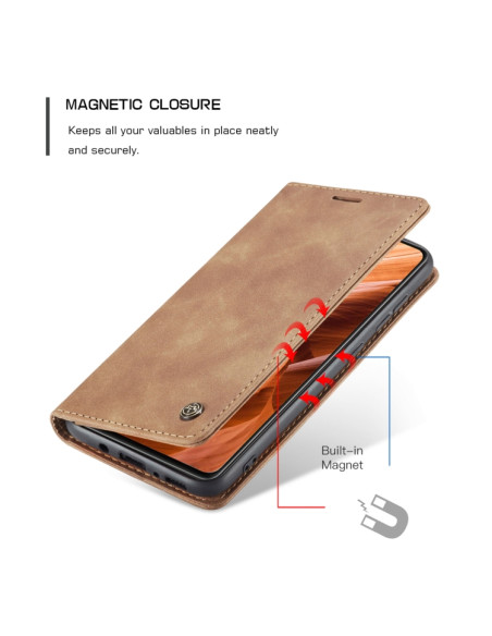 Cover Galaxy A41 Pelle Portafoglio Nero Marrone | Melacompro