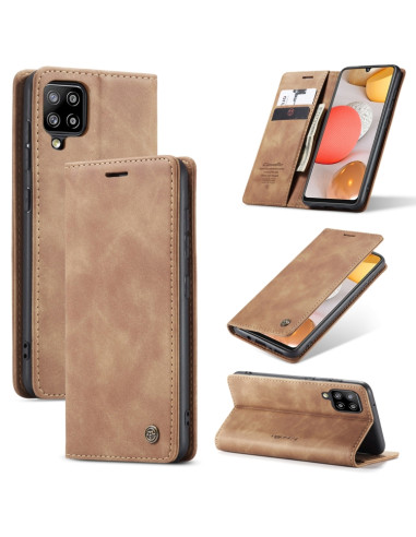 Cover Galaxy A42 5G Pelle Nero Marrone | Melacompro