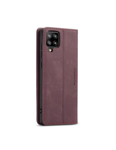 Cover Galaxy A42 5G Pelle Nero Wine Rosso | Melacompro