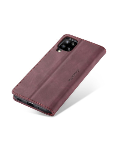 Cover Galaxy A42 5G Pelle Nero Wine Rosso | Melacompro