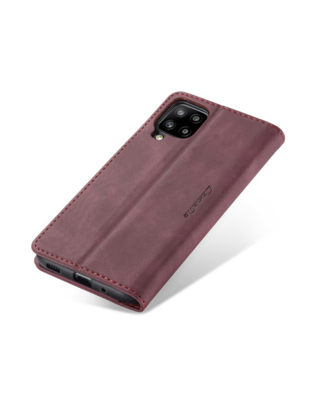 Cover Galaxy A42 5G Pelle Nero Wine Rosso | Melacompro