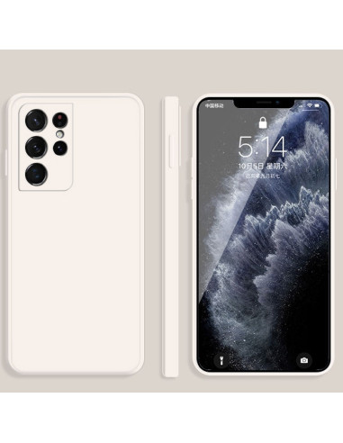 Cover Galaxy S21 Ultra 5G Silicone Bianco | Melacompro
