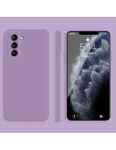 Cover Galaxy S21+ Silicone Bianco Viola | Melacompro