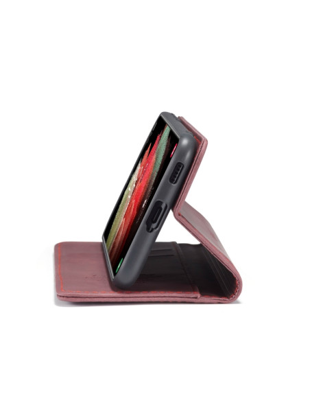 Cover Galaxy S21 Ultra 5G Pelle Nero Wine Rosso | Melacompro
