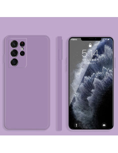 Cover Galaxy S21 Ultra 5G Silicone Bianco Antiurto Viola