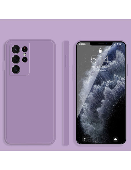 Cover Galaxy S21 Ultra 5G Silicone Bianco Viola | Melacompro