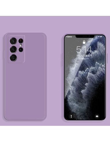 Cover Galaxy S21 Ultra 5G Silicone Bianco Viola | Melacompro