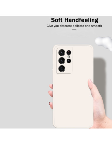 Cover Galaxy S21 Ultra 5G Silicone Bianco Viola | Melacompro