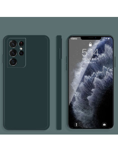Cover Galaxy S21 Ultra Silicone Verde Scuro Antiurto Dark Verde
