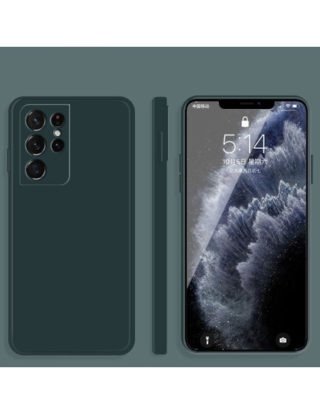 Cover Galaxy S21 Ultra Silicone Verde Scuro Dark Verde | Melacompro