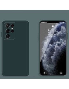 Cover Galaxy S21 Ultra Silicone Verde Scuro Dark Verde | Melacompro 2