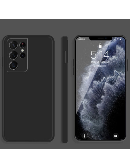 Cover Galaxy S21 Ultra Silicone Verde Scuro Nero | Melacompro