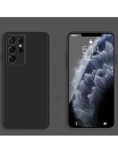 Cover Galaxy S21 Ultra Silicone Verde Scuro Nero | Melacompro